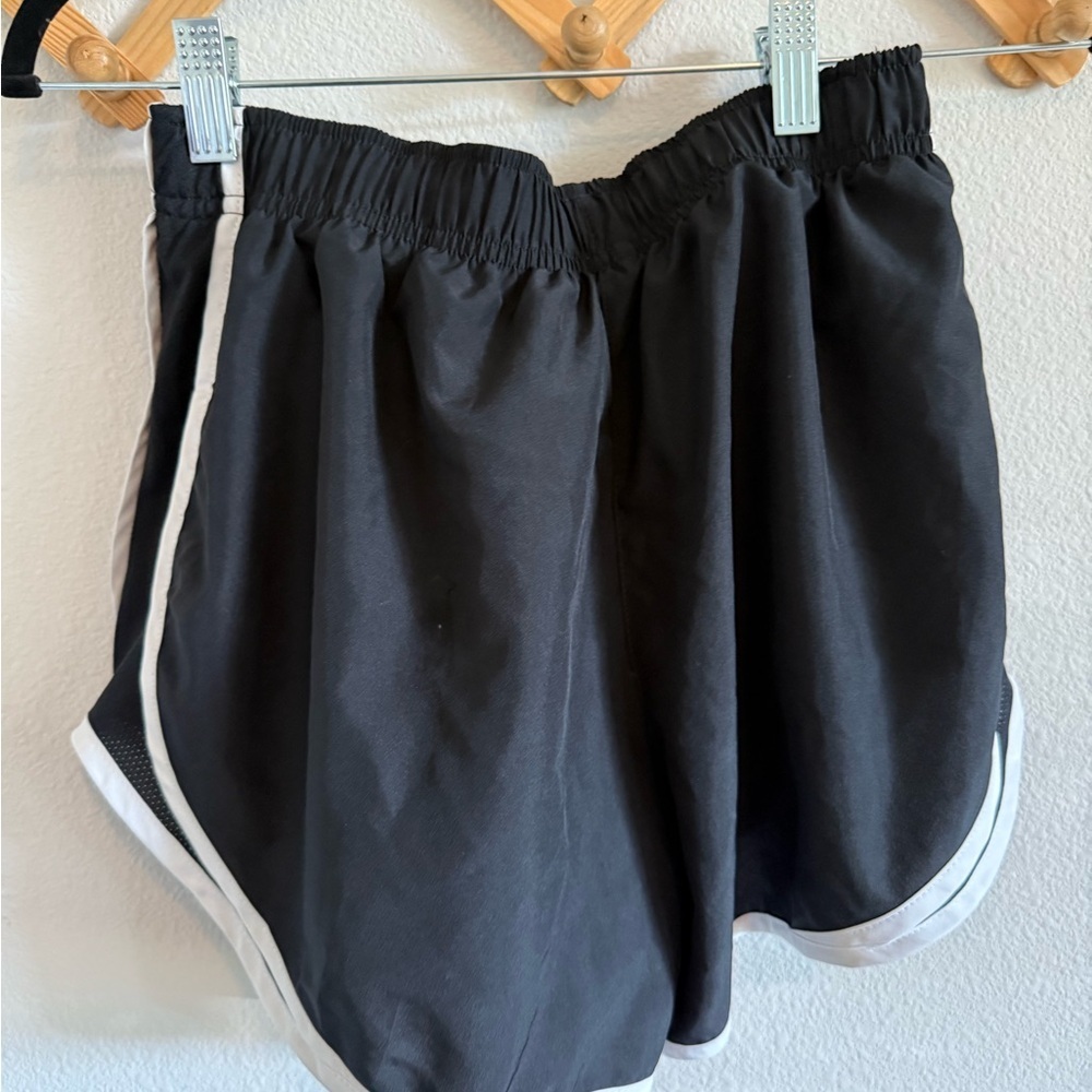 Nike Women's Black and White Athletic Shorts - Picture 2 of 2